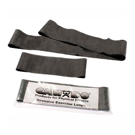 Fabrication Enterprises CanDo Exercise Band Loop Exerciser, 3 Size Set -10", 15", 30"), Black 1441157